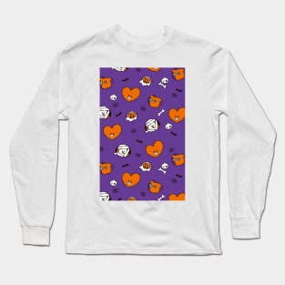 BT21 Halloween Pattern - Purple version Long Sleeve T-Shirt